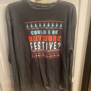 Gray Festive Holiday Sweatshirt NWOT